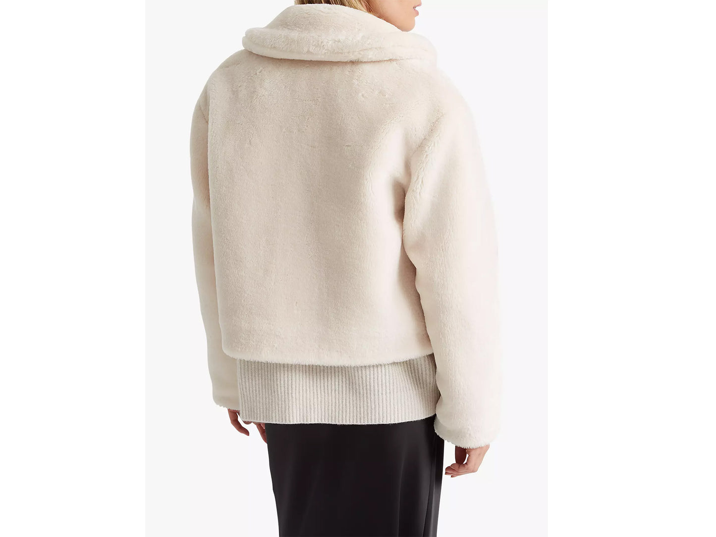 CLUB MONACO Faux Fur Crop Jacket