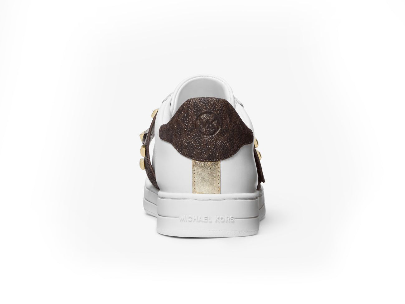 MICHAEL KORS Kenna Leather Studded Logo Sneaker