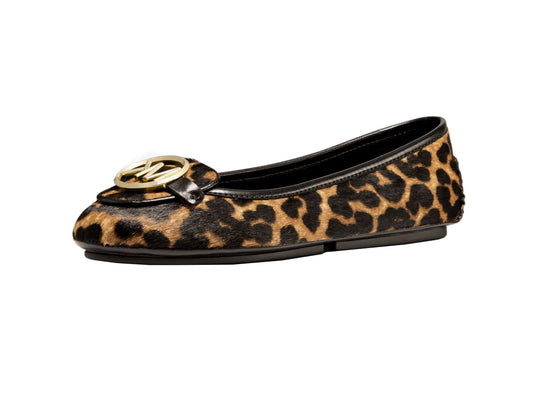 Lillie leopard calf hair moccasin Clearance