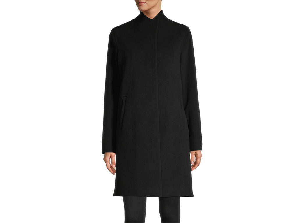 HiSO Wing Collar Cashmere and Wool Coat