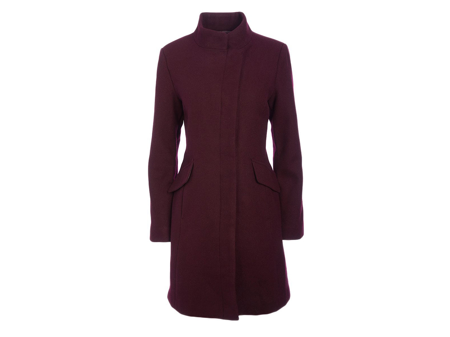 Vince Camuto Wool-Blend Longline Funnel Neck Coat